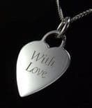 Silver Personalised Heart Pendant ref. LSHP