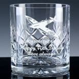 Spitfire Engraved Whisky Glass, PERSONALISED, ref SPWG