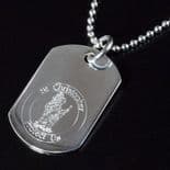 St Christopher Dog Tag Pendant, Silver personalised engraved, ref. DTSC2