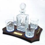 Tray and Presentation Decanter Sets, Personalised Engraved