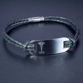 Tribal Steel SOS ID Bracelet, ref. TSOS
