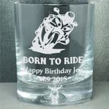 Whisky Glass, Biker Personalised ref BPWG