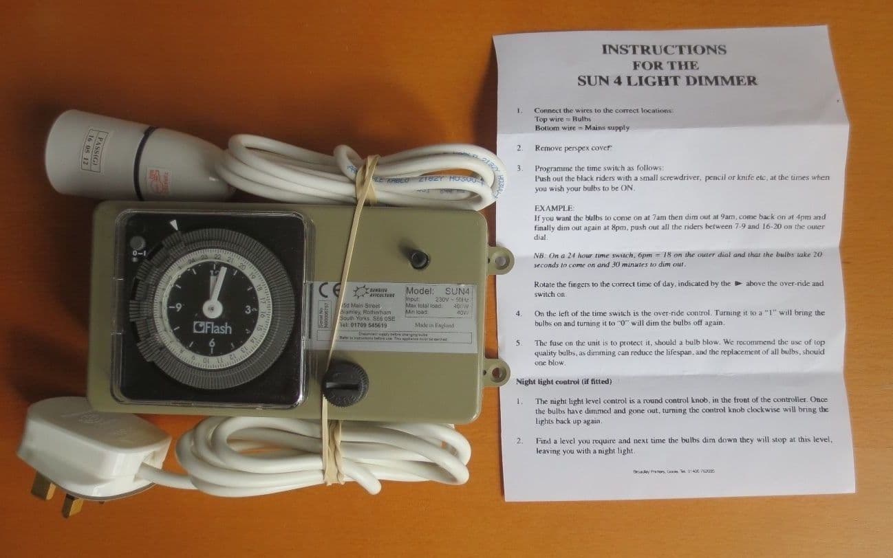 SUN4 LIGHT DIMMER BIRDROOM LIGHTING DIMMER CONTROL BOX WITH NIGHT LIGHT