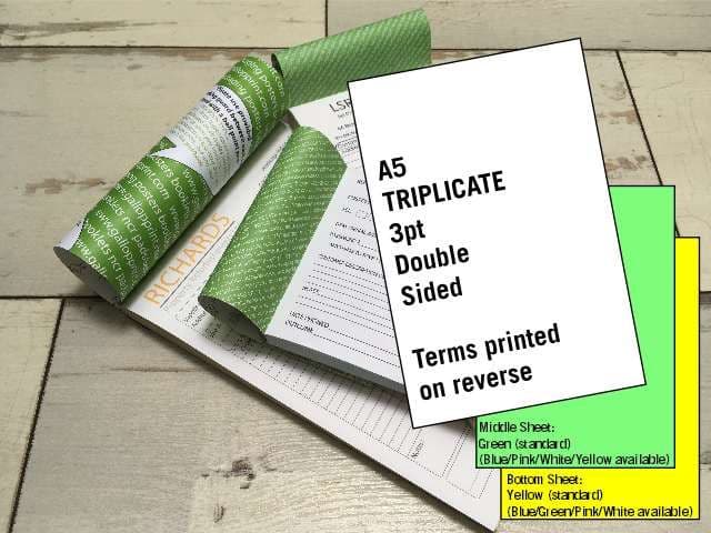 A5 Triplicate - 3 part 3pt Double Sided