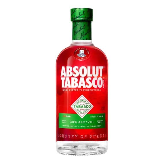 Absolut | Chili Pepper | Tabasco | Vodka | 38% | 70cl | Buy Online Now!