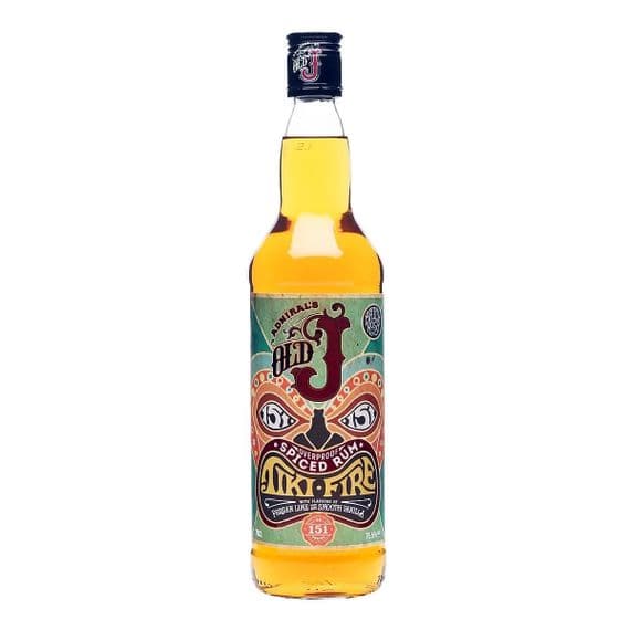 Admiral | Old J | Tiki Fire | Overproof | Spiced Rum | 75.5% | 70cl | Buy Online Now!