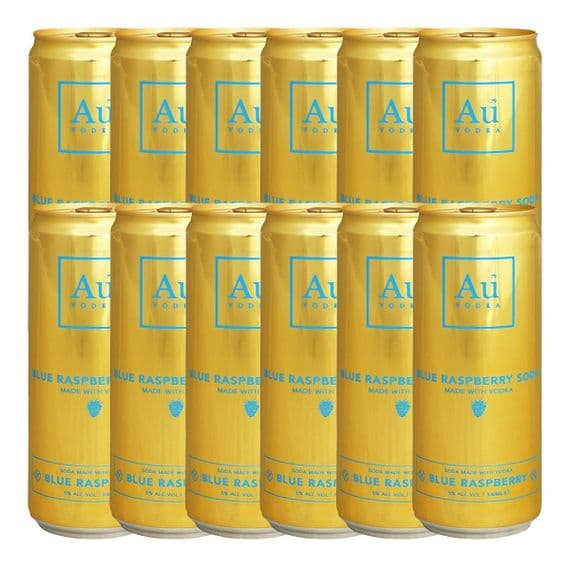 Au Vodka | Blue Raspberry | Cans | 5% | 12 x 330ml | Case | Buy Now Online!