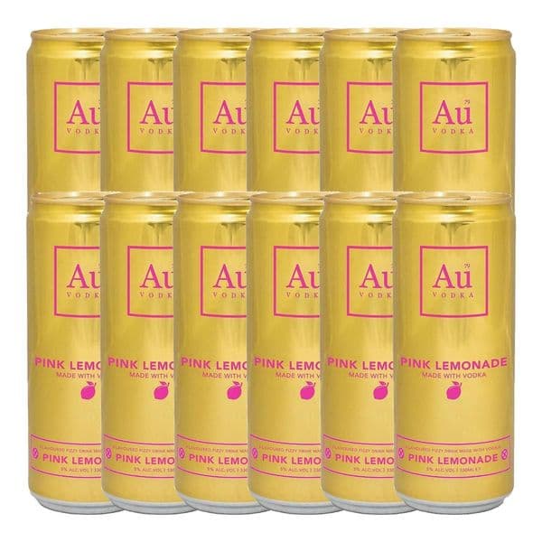 AU Vodka Pink Lemonade Cans 12 x 330ml Case | Buy Now Online!