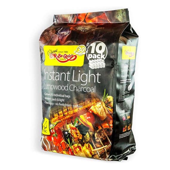 Bar-be-quick | Instant Light Charcoal | 13.5kg | 10 Pack | Buy Now Online!