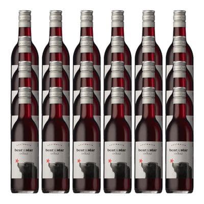Bear & Star | Shiraz Wine | Bottles | 24 x 187ml | 13.5% | Case