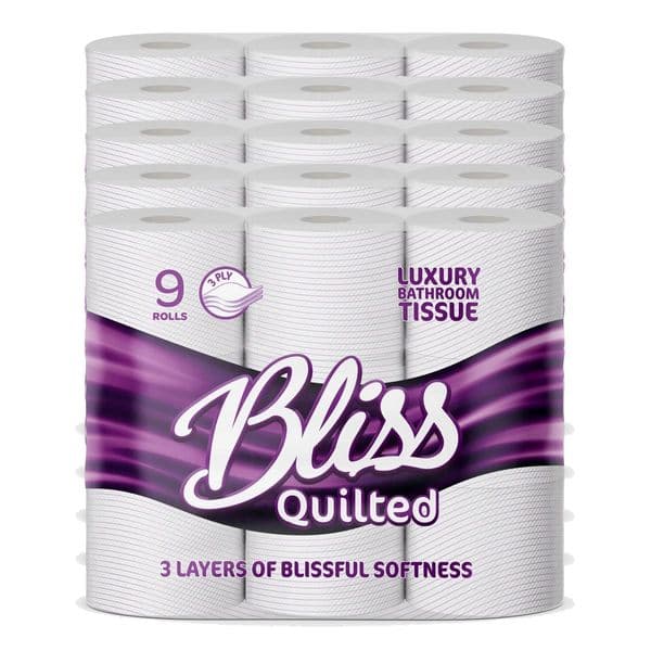 Bliss Quilted Toilet Roll 45 Rolls Mega Pack | Buy Now Online!