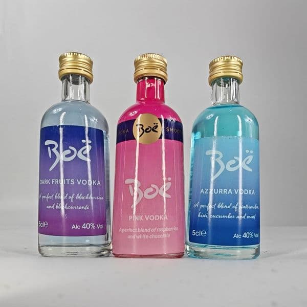 Boe Vodka | Miniature 3 Bottle Hamper | Vodka Spirit 5cl | Buy Online Now!
