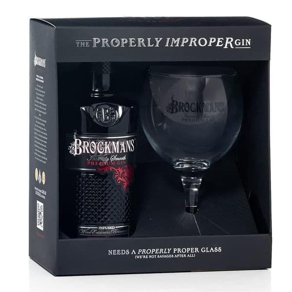 Brockmans Gin Glass Gift Set 70cl | Buy Now Online!