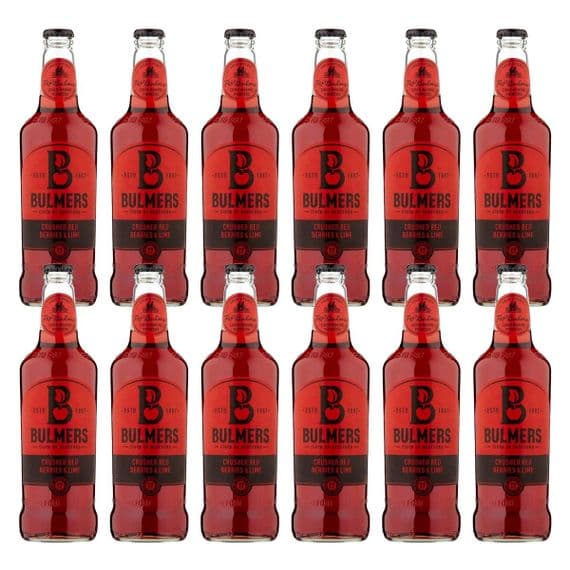 Bulmers | Red Berries & Lime | Cider | Bottles | 500ml x 12 | 4.5% | Case | Buy Online Now!