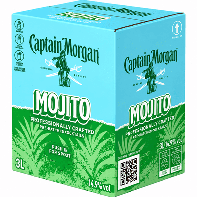 Captain Morgan | Mojito | Bib | Cocktail | 14.9% | 3L (09/25)