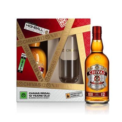Chivas Regal | 12 Year Old | Blended Whisky | Hi Ball  Glass Gift Set | 40% | 70cl