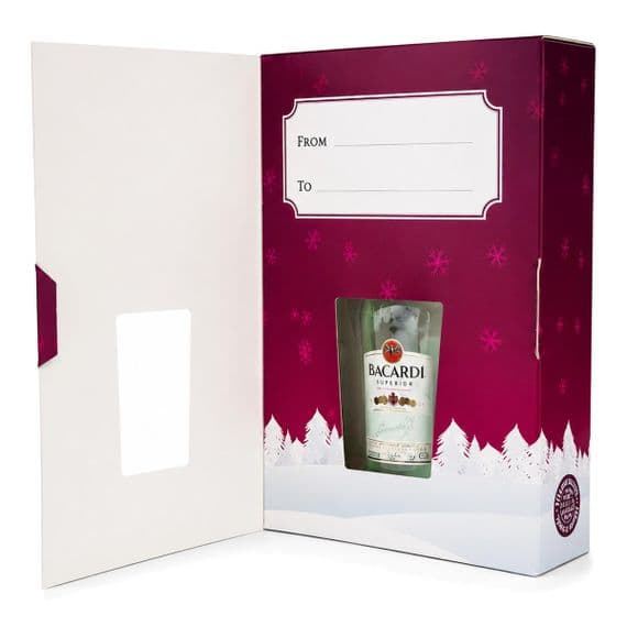 Christmas Card | Bacardi | Mini Gift Box | White Rum | 37.5% | 5cl | Buy Online Now!