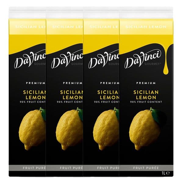 DaVinci Gourmet Sicilian Lemon Juice Carton 4 x 1L Case (31/8/23)