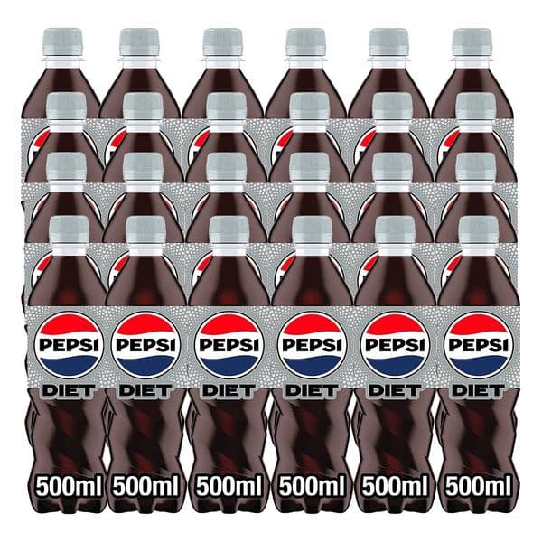 Diet Pepsi  PET Bottles 500ml x 24 Case (Jan 26)