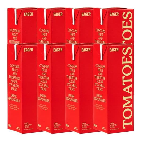 Eager Tomato Juice 8 x 1L Case (05/25)