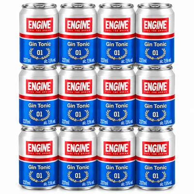 Engine Oil | Gin & Tonic | Cans | 12 x 237ml | 7.5% | Case