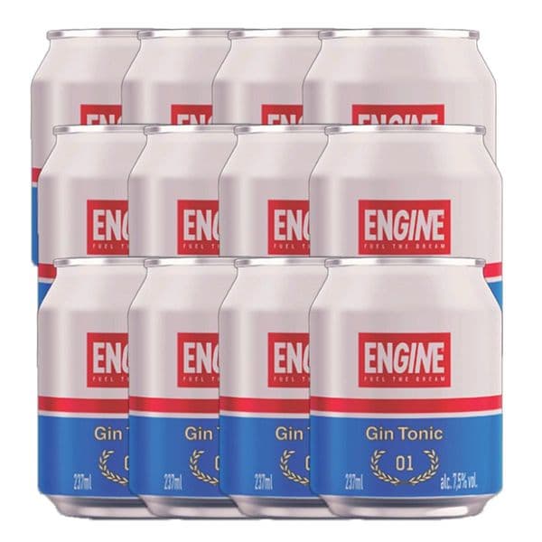 Engine Oil Gin & Tonic Cans 12 x 237ml Case