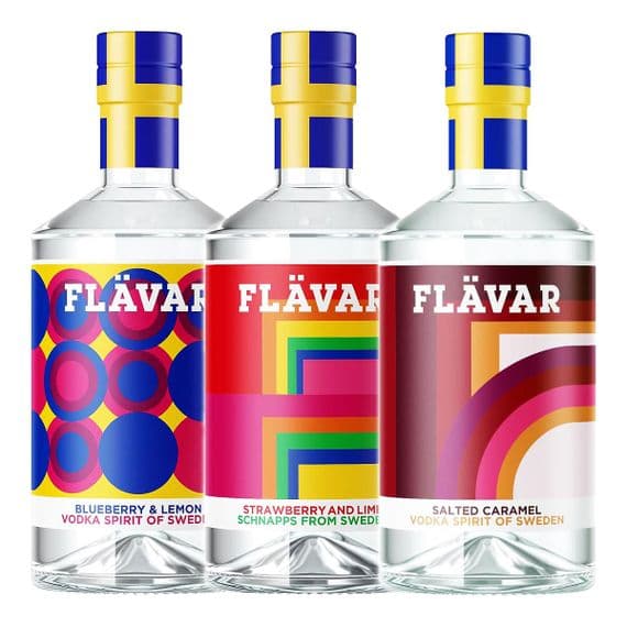 Flavar | 3 x | Bargain Bundle | Vodka Spirit | 21% | 70cl