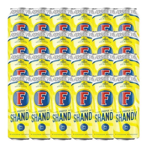 Fosters Shandy Beer Cans 24 x 440ml Case (30/10/25)