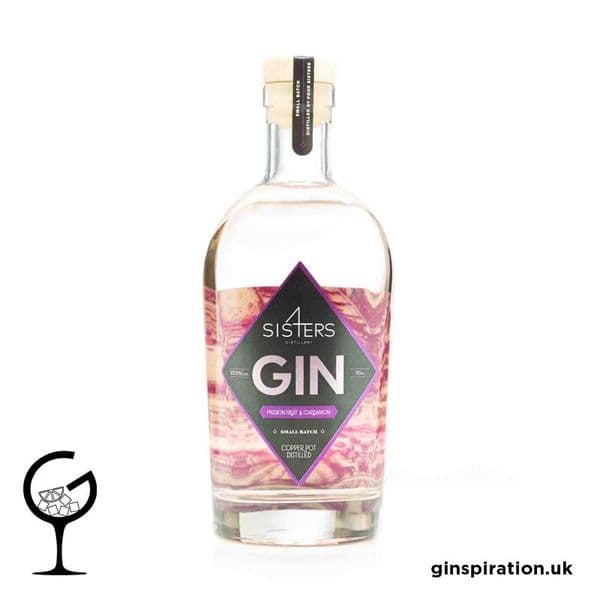Four Sisters Passion Fruit & Cardamom Gin 70cl | Ginspiration.uk