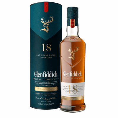 Glenfiddich | 18 Year Old | Small Batch | Single Malt | Scotch | Whisky | 40% | 70cl