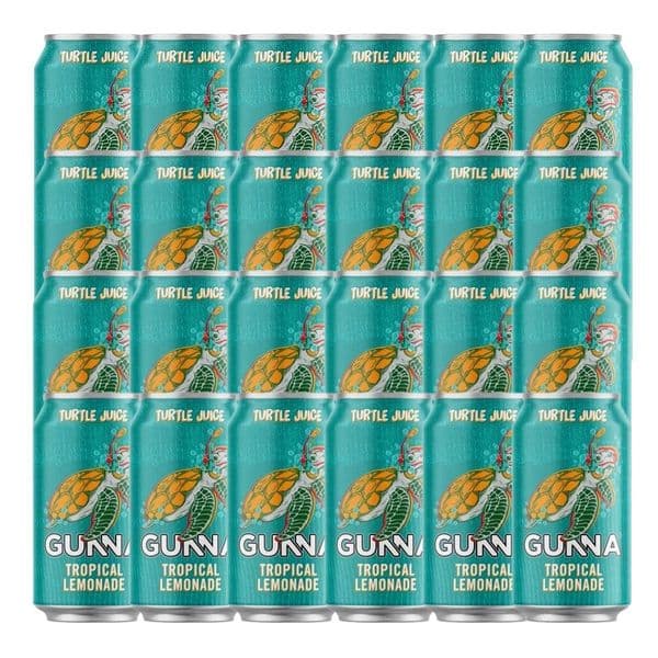 Gunna Tropical Lemonade Turtle Juice Cans 24 x 330ml Case (12/25)