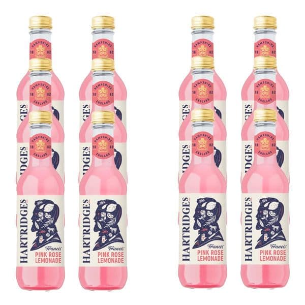 Hartridges | Sparkling Rose Lemonade | Bottles | 12 x 330ml Case (03/26)
