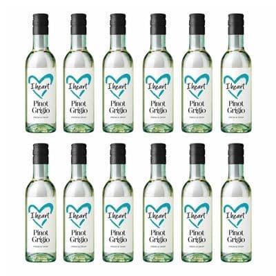 I Heart | Pinot Grigio Wine | Bottles | 11% | 12 x 187ml | Case