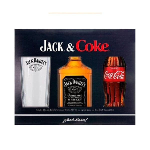 Jack Daniels Tennessee Whiskey & Coca Cola Gift Set 20cl | Ginspiration.uk