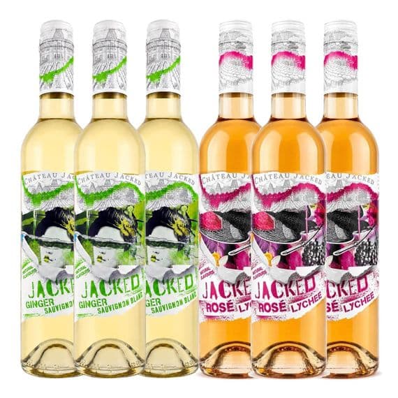Jacked | 6 x | Wine Hamper | White & Rose | Wine | 50cl | Buy Now Online!