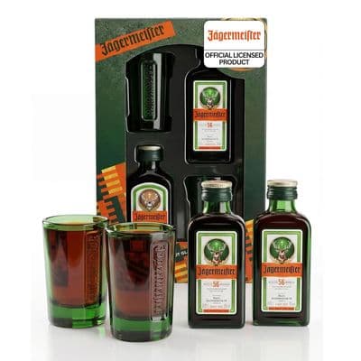 Jagermeister | 2 x | Shot Glasses Gift Set | Herbal Liqueur | 35% | 2cl