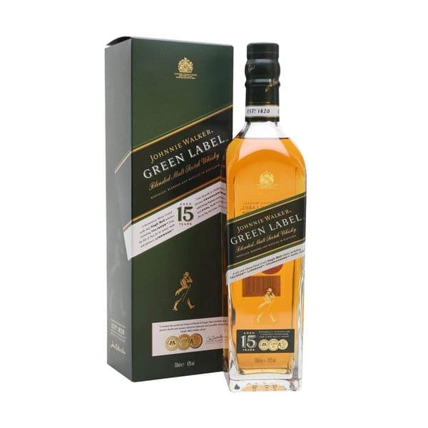 Johnnie Walker 15 Year Old Green Label Blended Scotch Whisky 70cl | Buy Online Now!