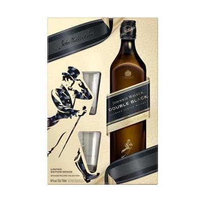 Johnnie Walker | Double Black | Blended Scotch | Whiskey | Tumbler Gift Set | 40% | 70cl