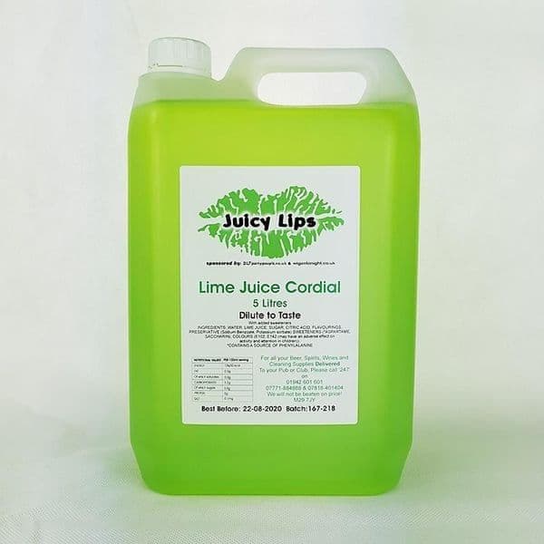 Juicy Lips Lime Codial 5L | Ginspiration.uk