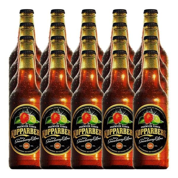 Kopparberg Strawberry & Lime Cider Bottles 15 x 500ml Case | Buy Online Now!