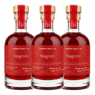 Lockdown Liqueur & Co | 3 x | Bundle | Negroni | Cocktail Gin | 24% | 10cl