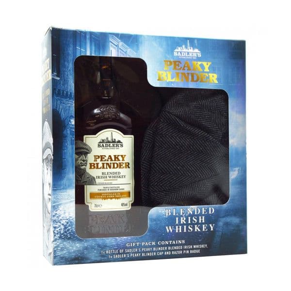 Peaky Blinder Blended Irish Whiskey Flat Cap Gift Pack 70cl | Buy Online Now!