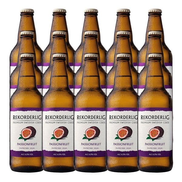 Rekorderlig Passionfruit Swedish Cider Bottles 15 x 500ml Case | Buy Now Online!