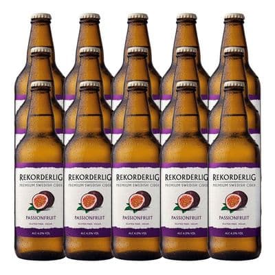 Rekorderlig | Passionfruit | Swedish Cider | Bottles | 500ml x 15 | 4% | Case