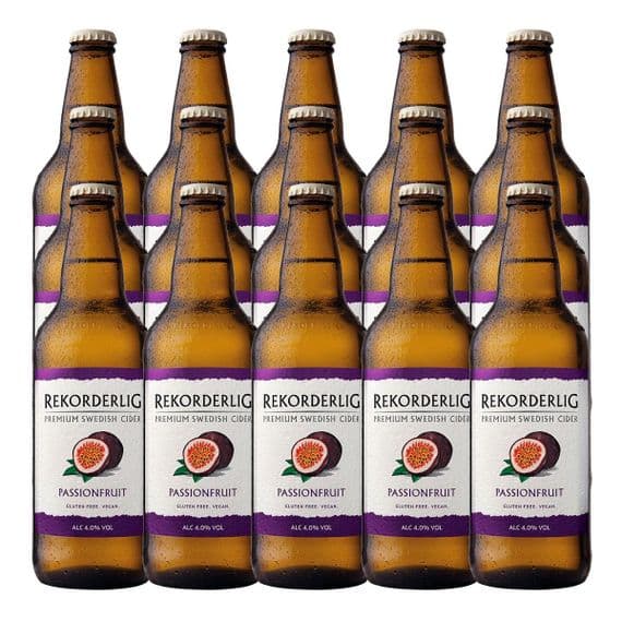 Rekorderlig | Passionfruit | Swedish Cider | Bottles | 500ml x 15 | 4% | Case | Buy Now Online!