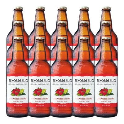 Rekorderlig | Strawberry & Lime | Swedish Cider | Bottles | 500ml x 15 | 4% | Case