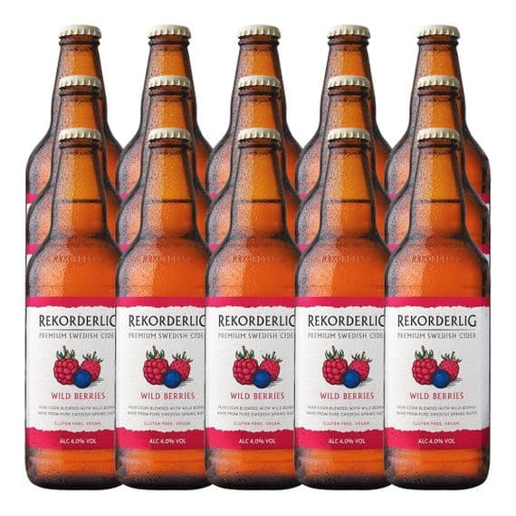 Rekorderlig | Wild Berry | Swedish Cider | Bottles | 500ml x 15 | 4% | Case | Buy Now Online!