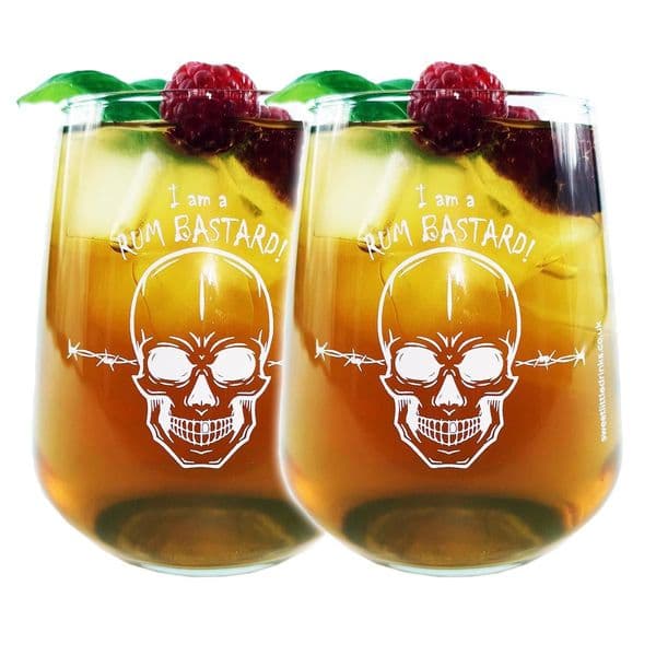 Rum Bastard Glass Tumbler | x2 | Duo Deal