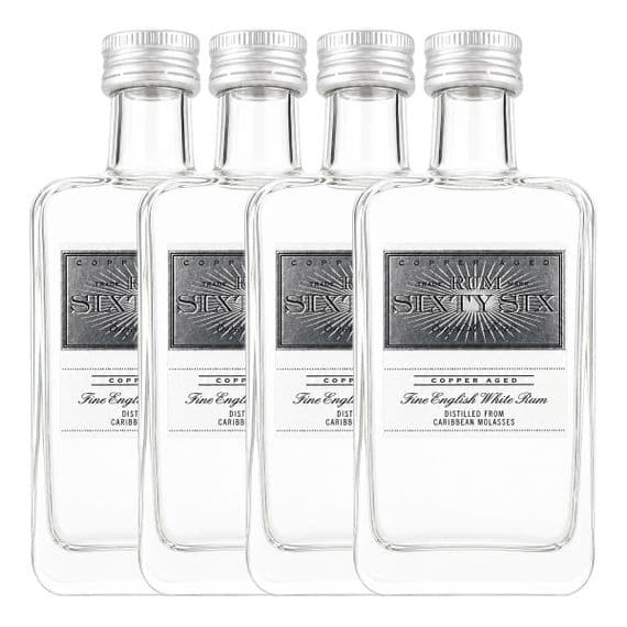 Rum Sixty Six | 4 x | White Rum | Miniature | 38% | 5cl | Buy Online Now! | UK's Cheapest!