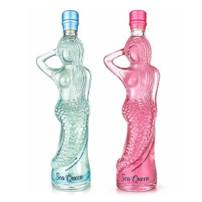 Sea Queen | x 2 | Bundle | Tropical & Pink | Mermaid Bottle | Gin Spirit | 29% | 50cl